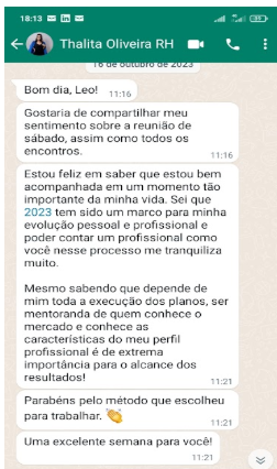 Depoimento de Thalita Oliveira — Psicóloga